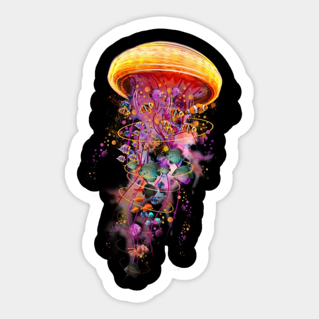 Jellyfish World Sticker by DavidLoblaw